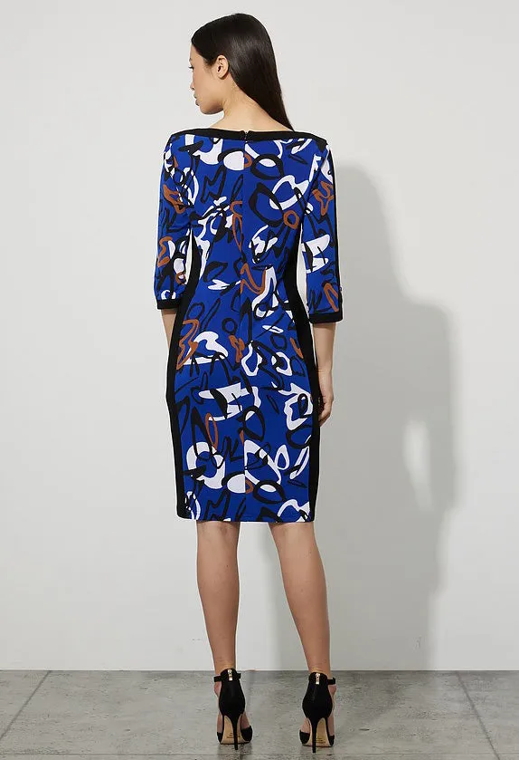 Abstract Print Sheath Dress