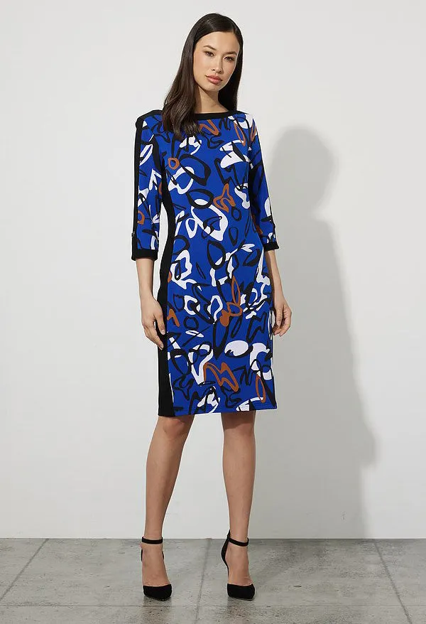 Abstract Print Sheath Dress