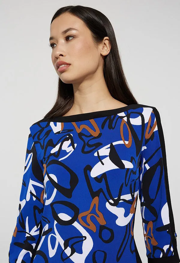 Abstract Print Sheath Dress