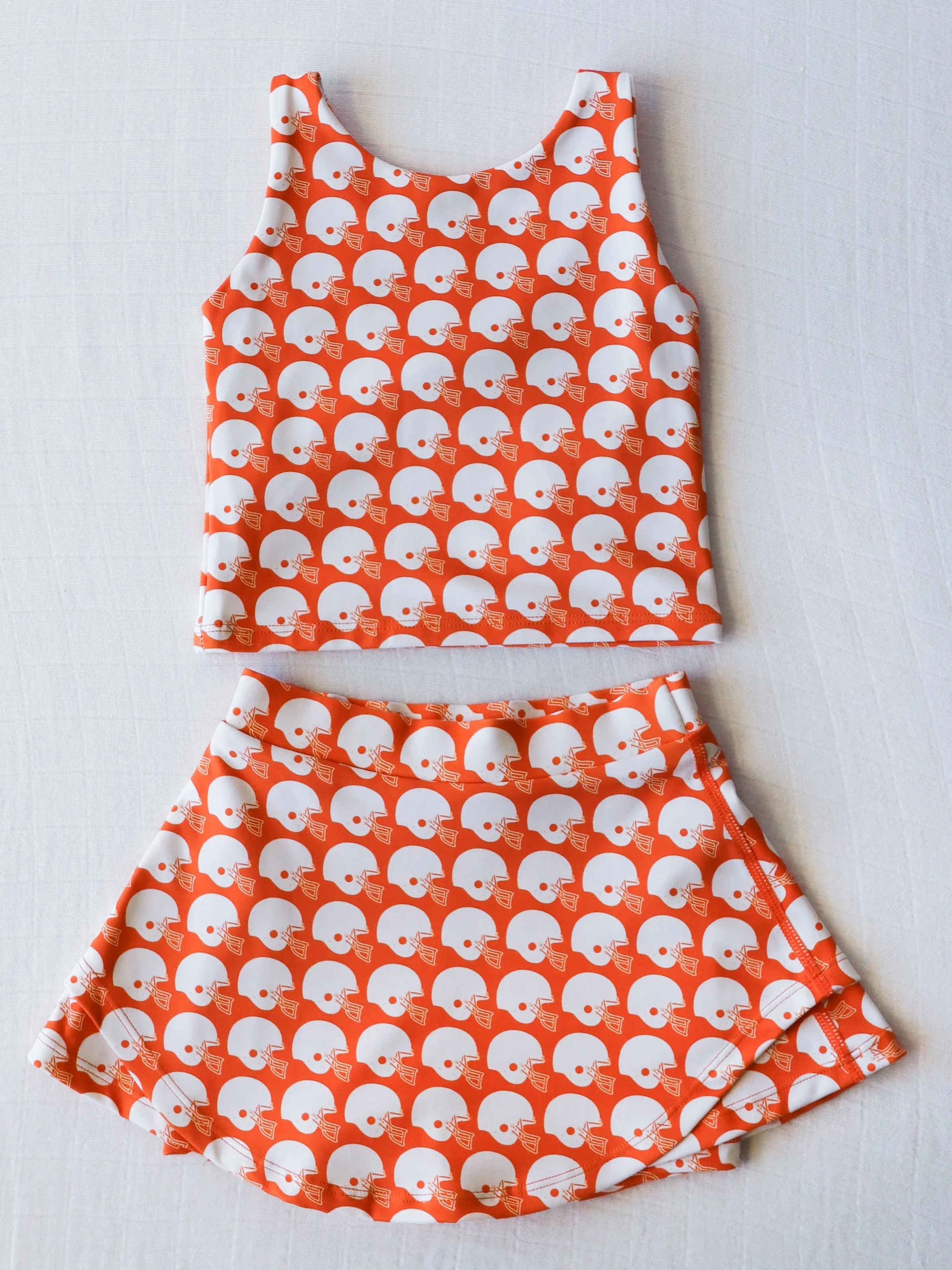 Active Skort Set - Burnt Orange Blitz