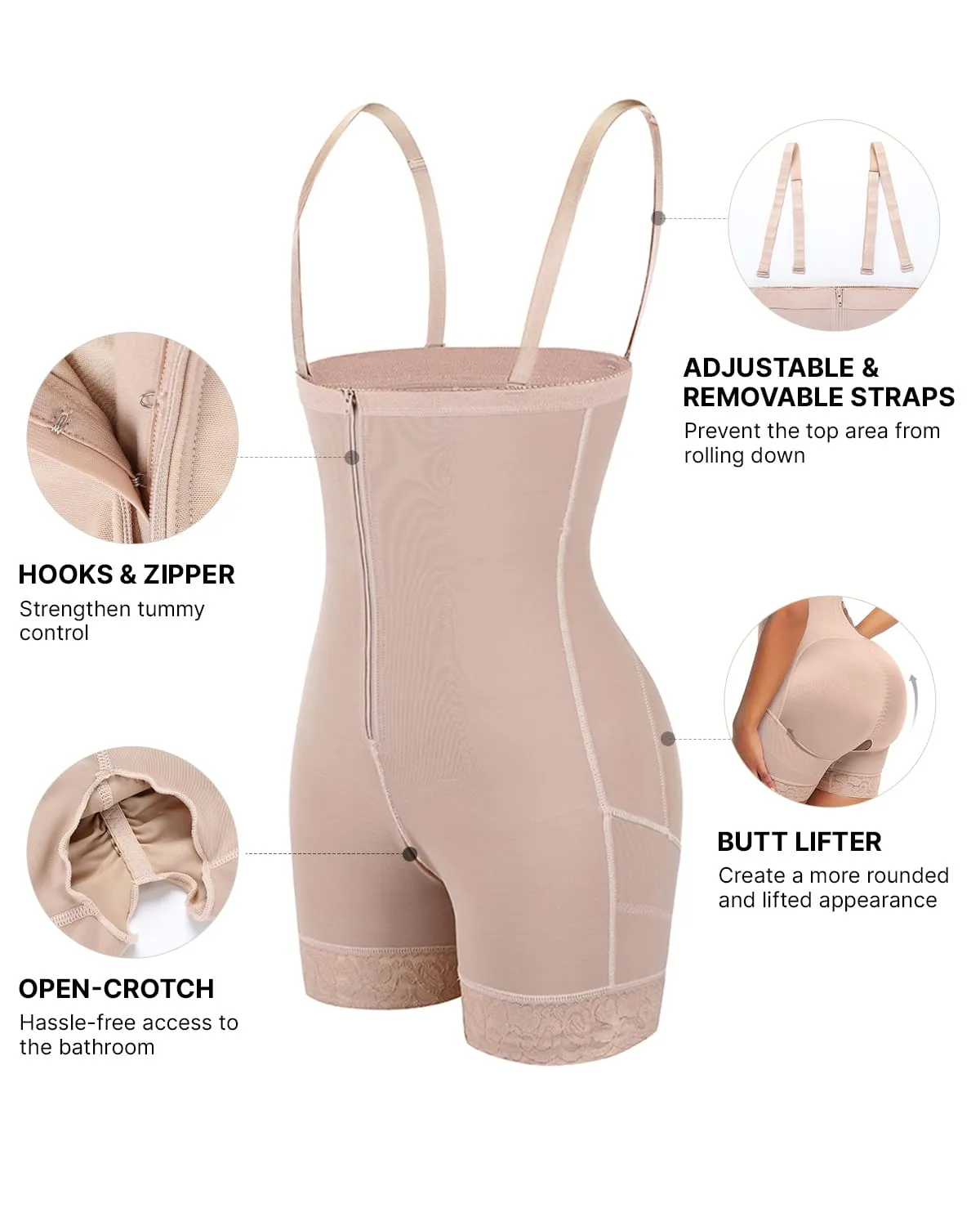 AirSlim® Tummy Control Body Shaper with Butt Lifter