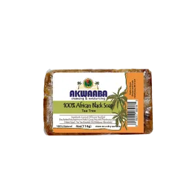 Akwaaba African Black Soap Bar (Teatree) 4oz