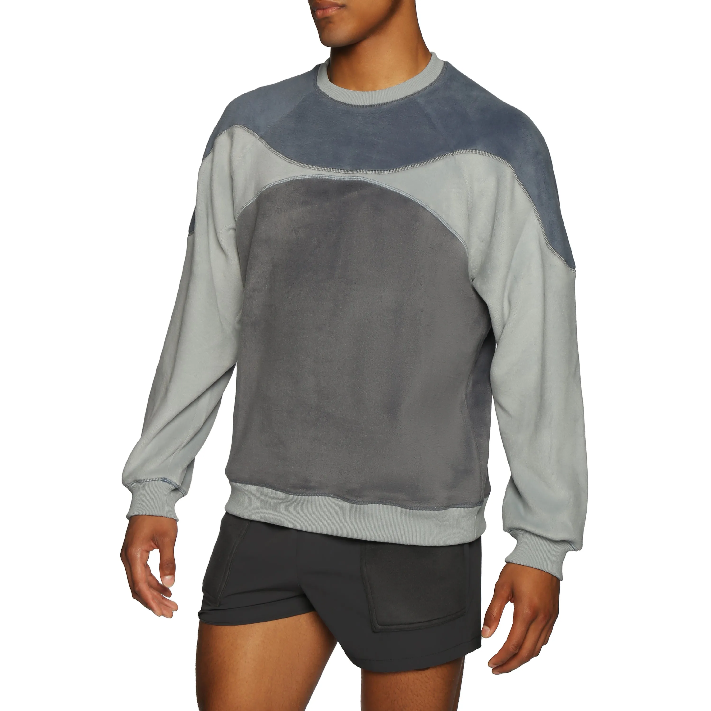 ALL NEW- ACTIONWEAR Chambray Ushuaia Fleece Color Block Sweatshirt