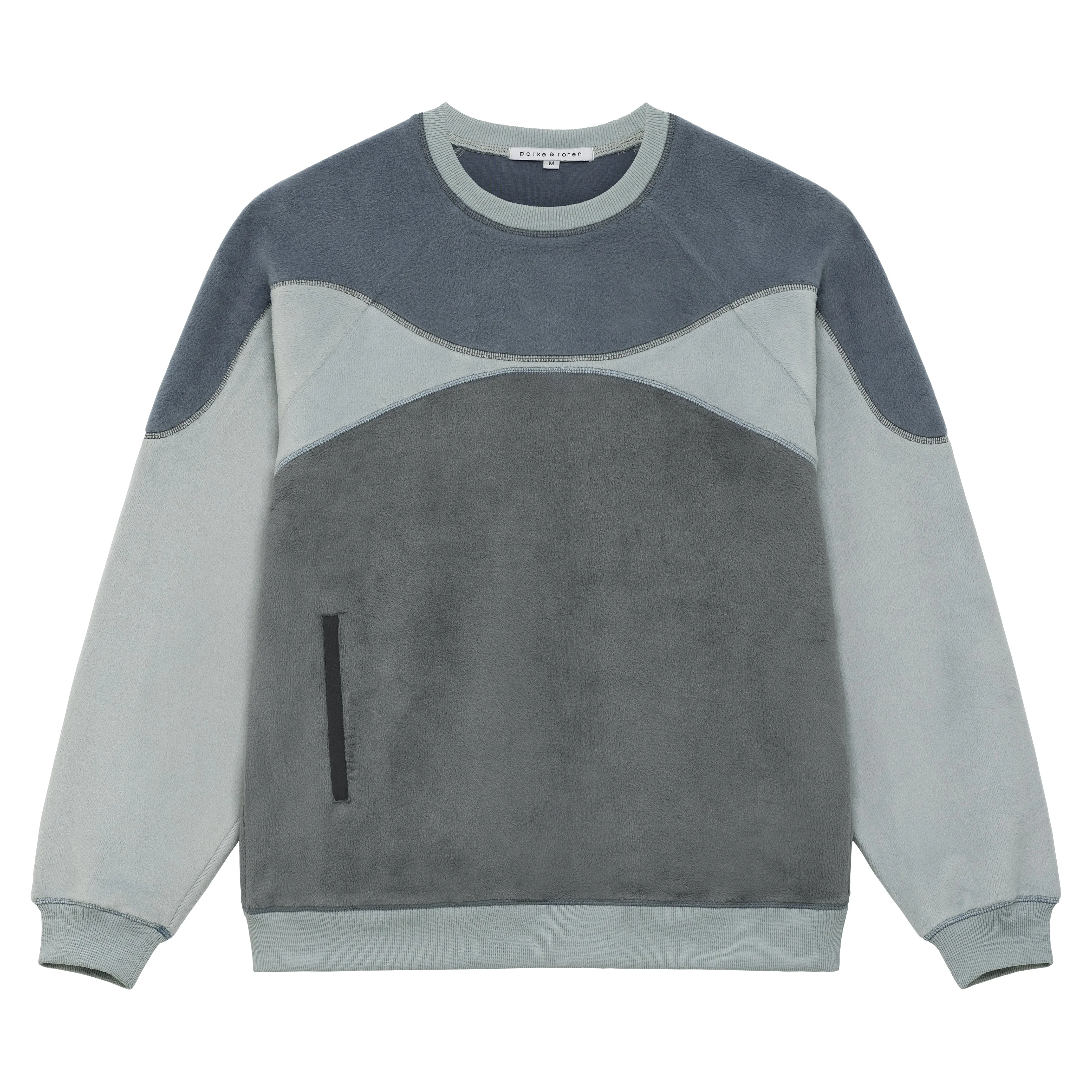 ALL NEW- ACTIONWEAR Chambray Ushuaia Fleece Color Block Sweatshirt