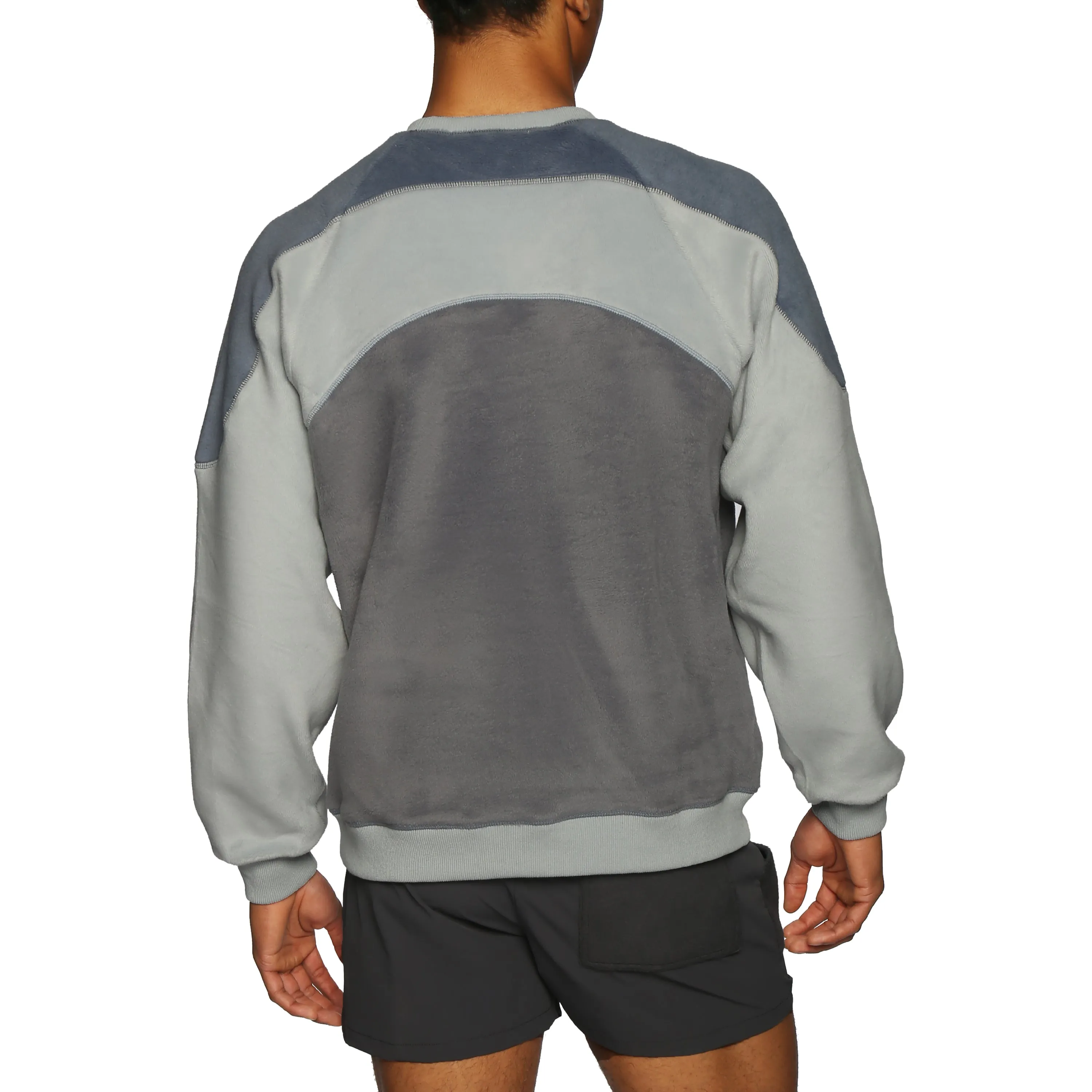 ALL NEW- ACTIONWEAR Chambray Ushuaia Fleece Color Block Sweatshirt