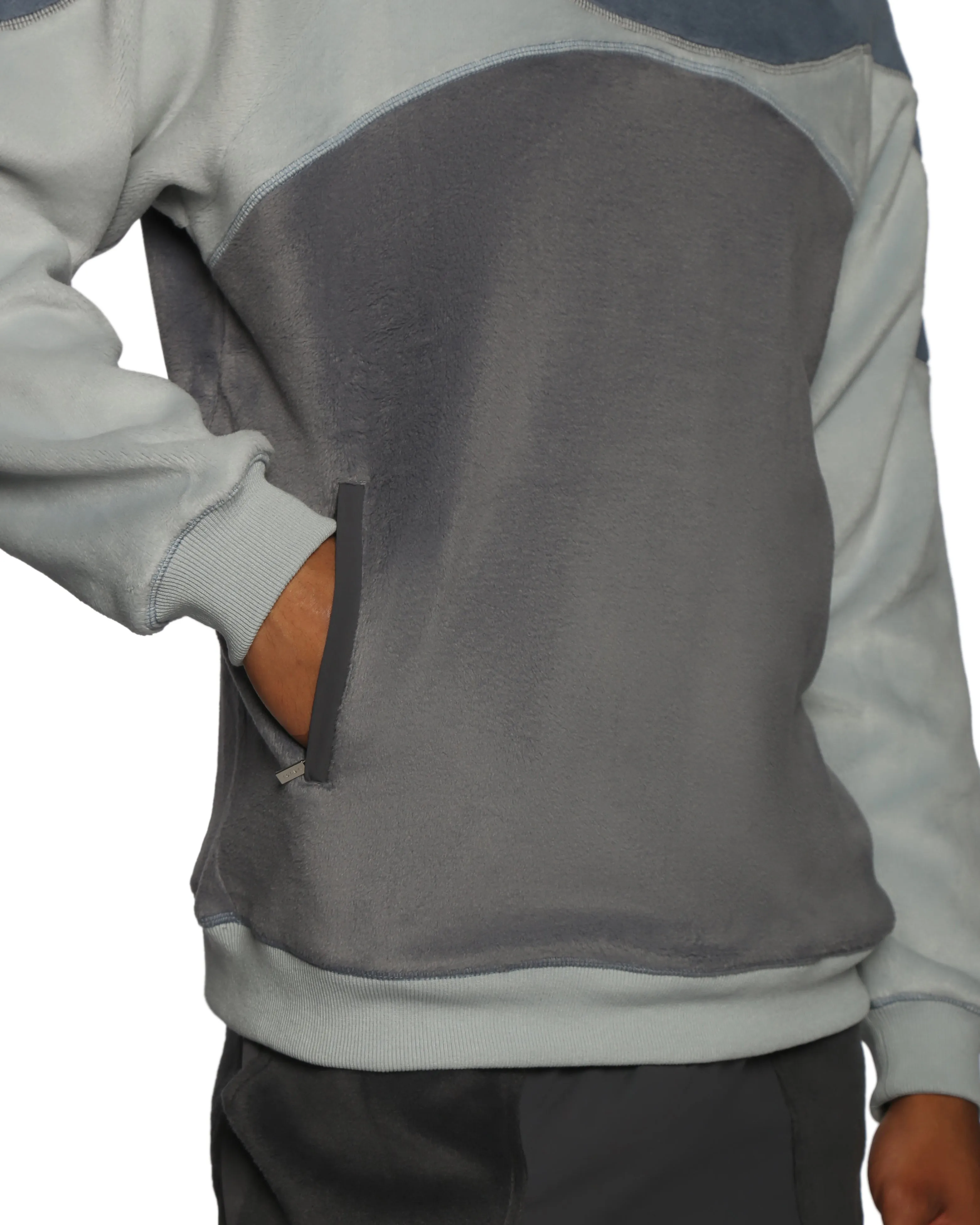 ALL NEW- ACTIONWEAR Chambray Ushuaia Fleece Color Block Sweatshirt