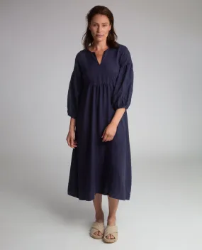 Andreia-May Linen Dress In Navy