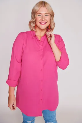 Asher Pink Longline Shirt