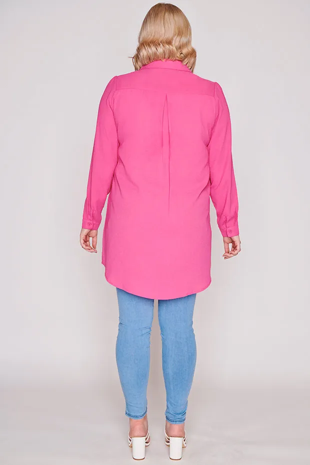 Asher Pink Longline Shirt