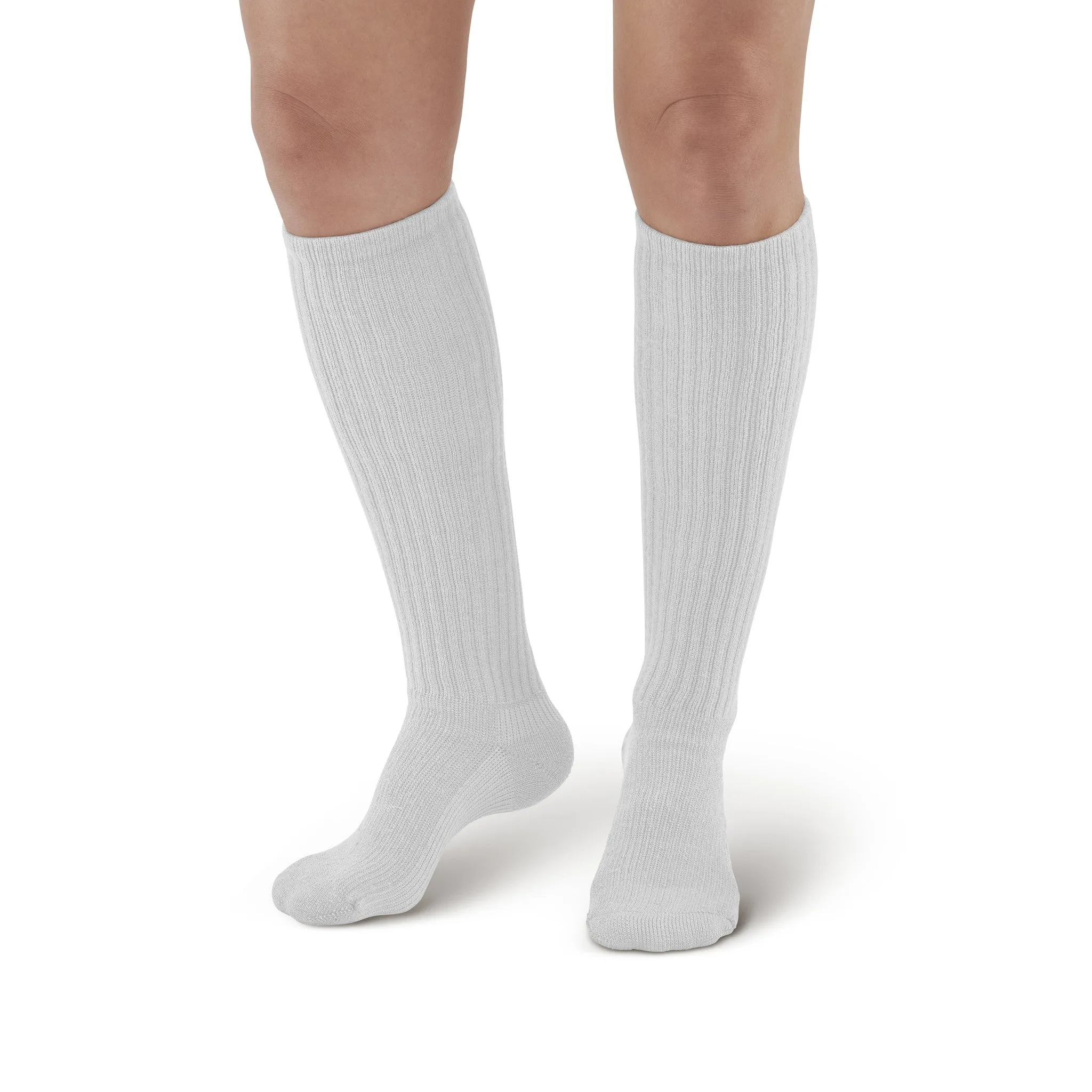 AW Style 180 E-Z Walker Plus Diabetic Knee Highs Socks for Sensitive Feet - 8-15 mmHg