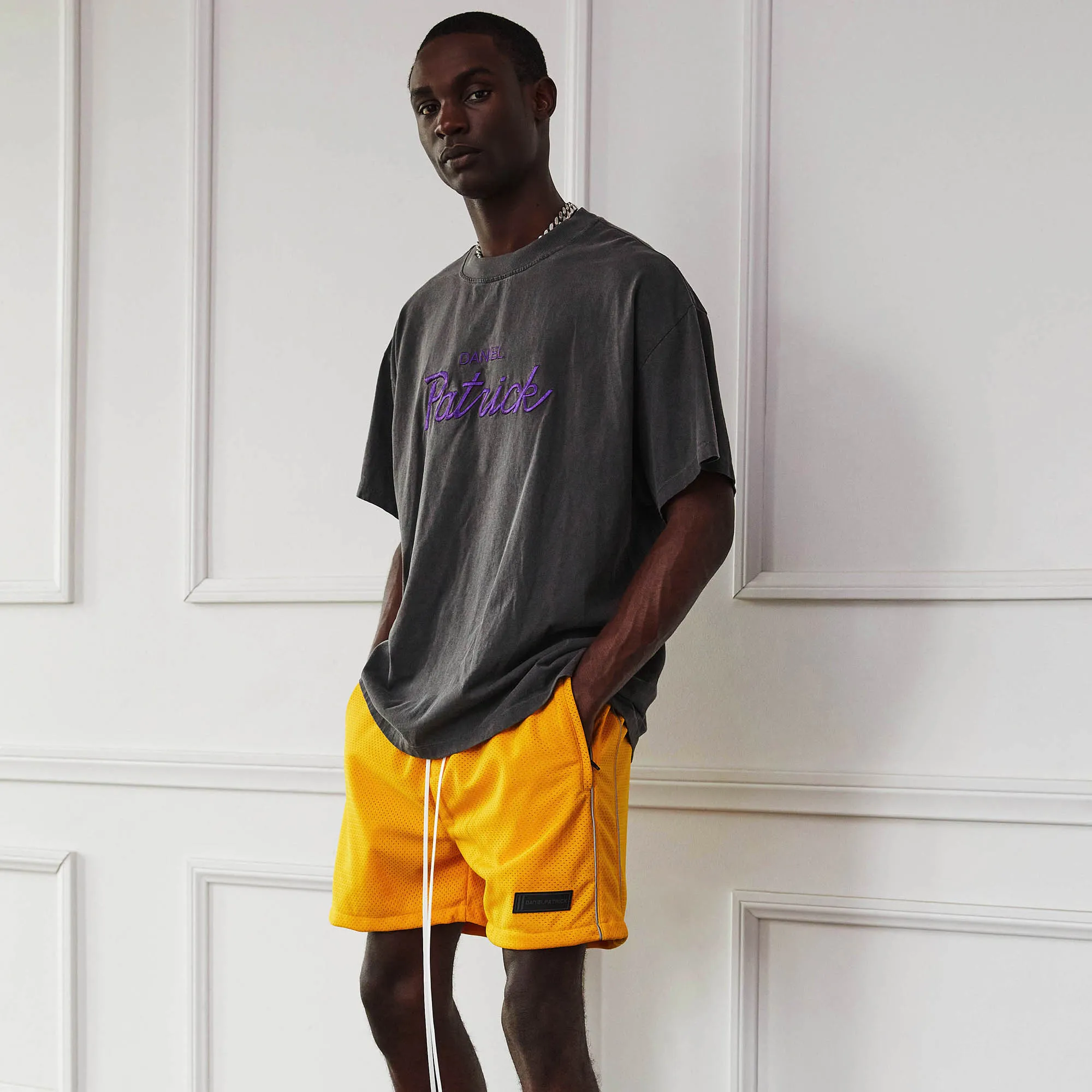 b-ball mesh gym short / yellow   3M