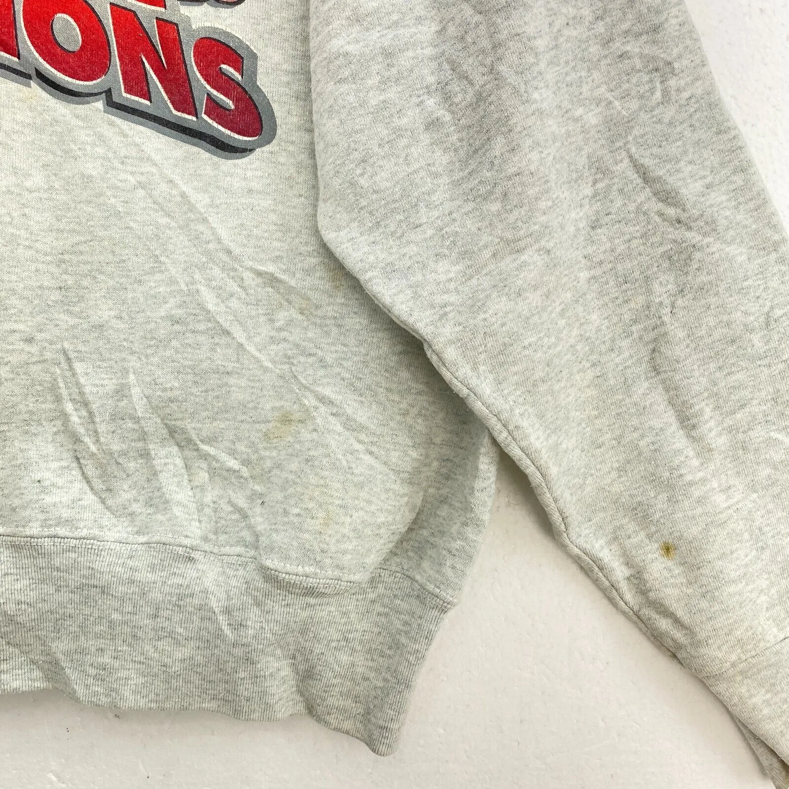 Back 2 Back Nebraska Huskers National Champions Vintage Gray Sweatshirt Size XL