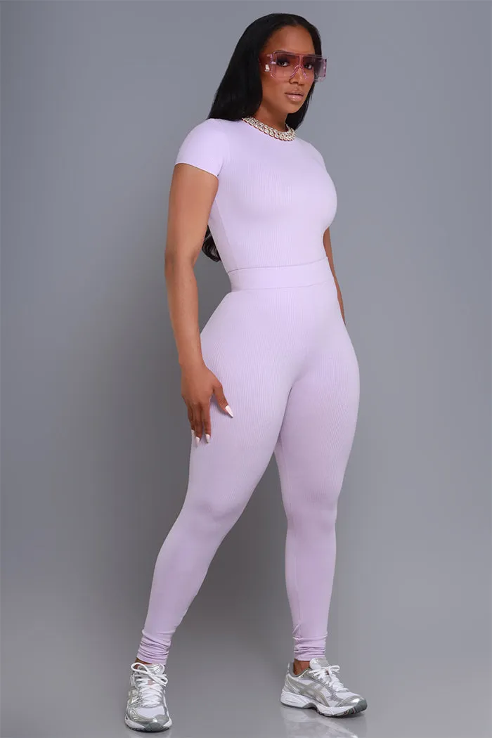 BAEsic Cellulite Deleter Short Sleeve Bodysuit - Orchid