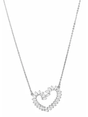 Baguette Open Heart Necklace