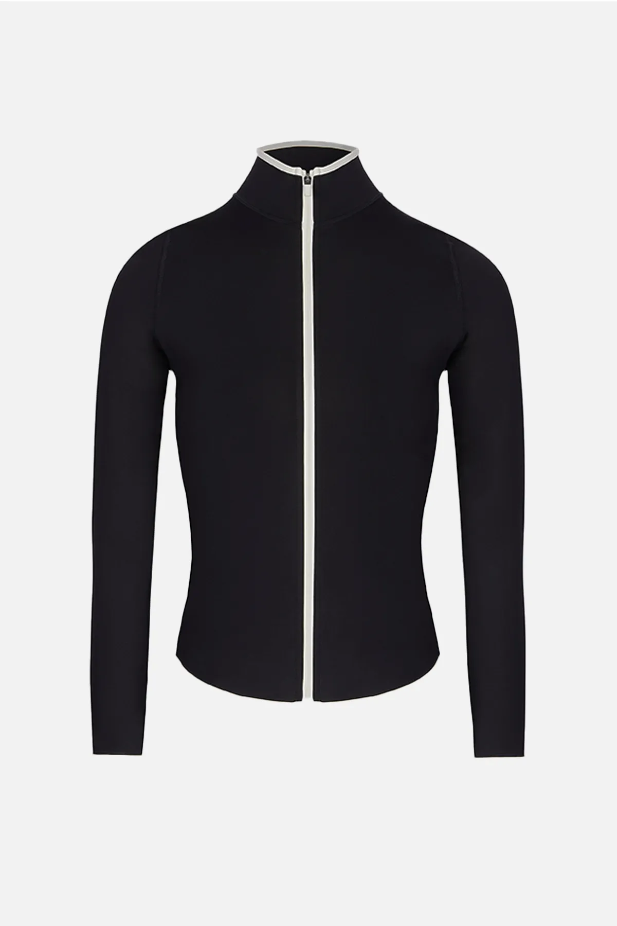 Base Contrast Trim Zip Up Jacket - Black/Tofu