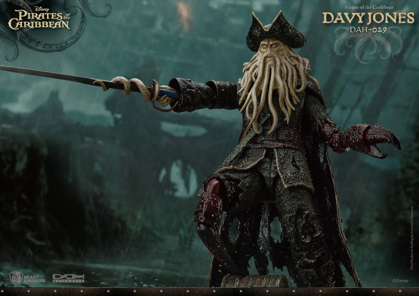 Beast Kingdom Pirates of the Caribbean Davy Jones Dynamic 8ction Heroes 1/9 Action Figure