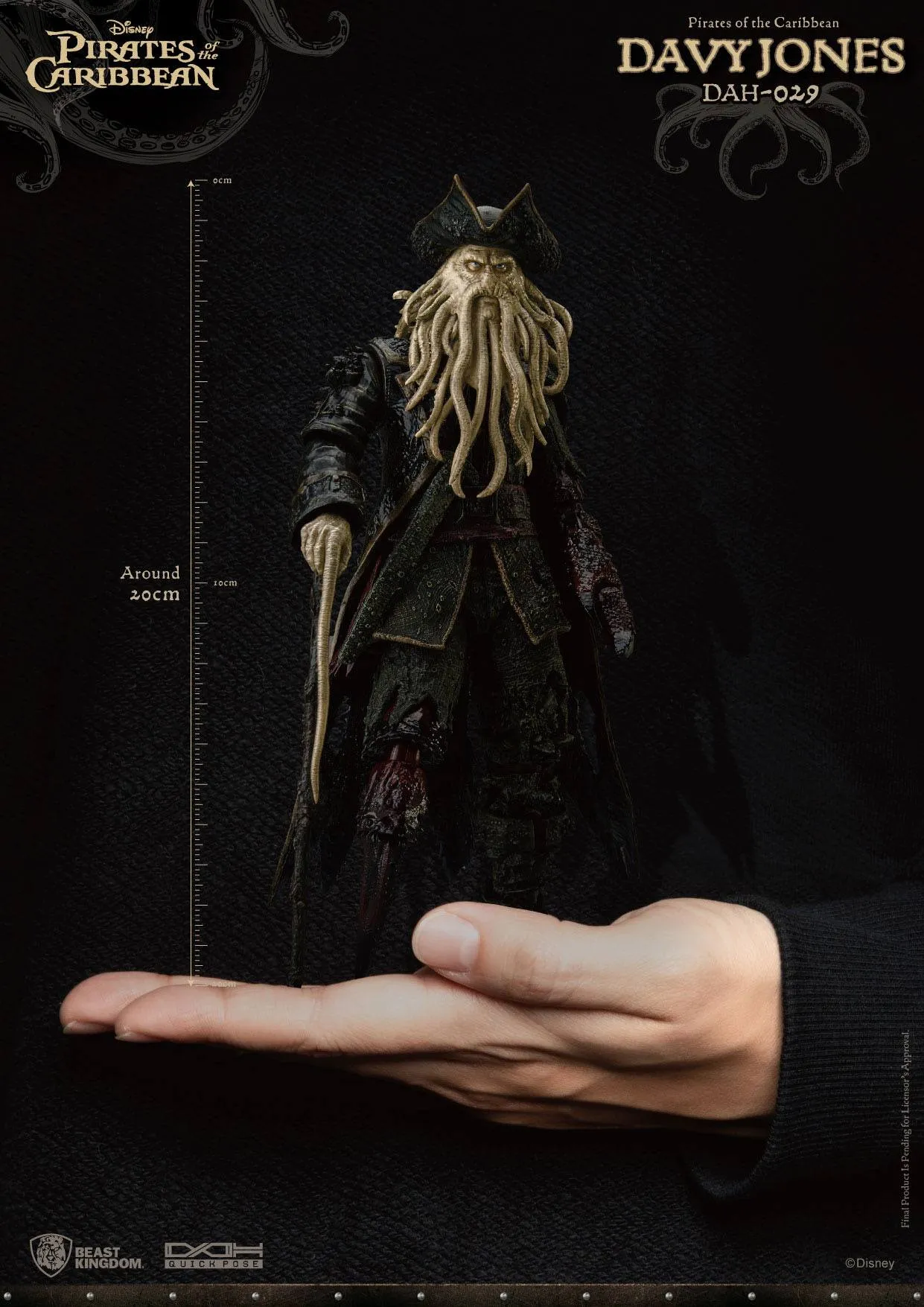 Beast Kingdom Pirates of the Caribbean Davy Jones Dynamic 8ction Heroes 1/9 Action Figure