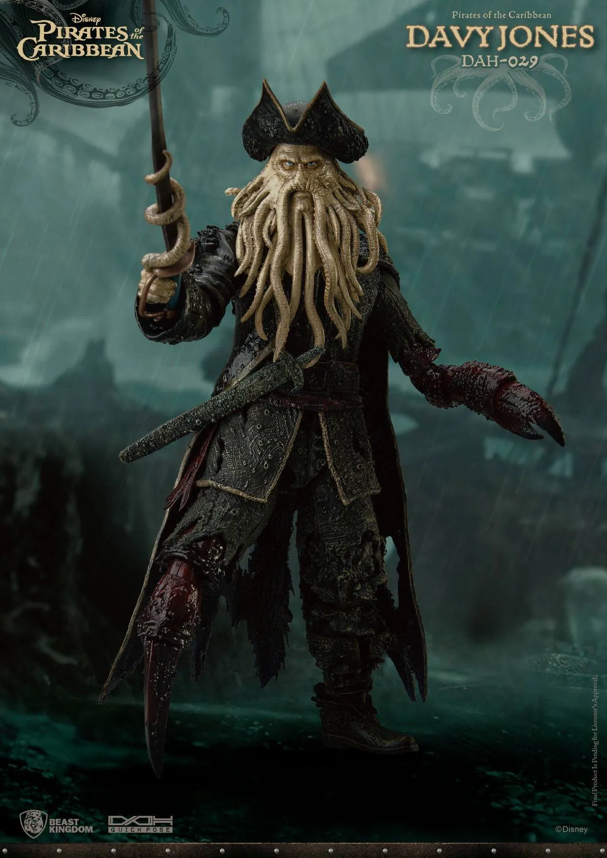 Beast Kingdom Pirates of the Caribbean Davy Jones Dynamic 8ction Heroes 1/9 Action Figure