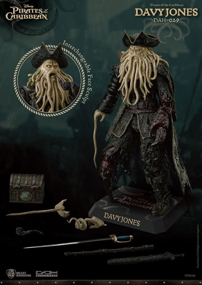 Beast Kingdom Pirates of the Caribbean Dynamic 8ction Heroes Action Figure 1/9 Davy Jones