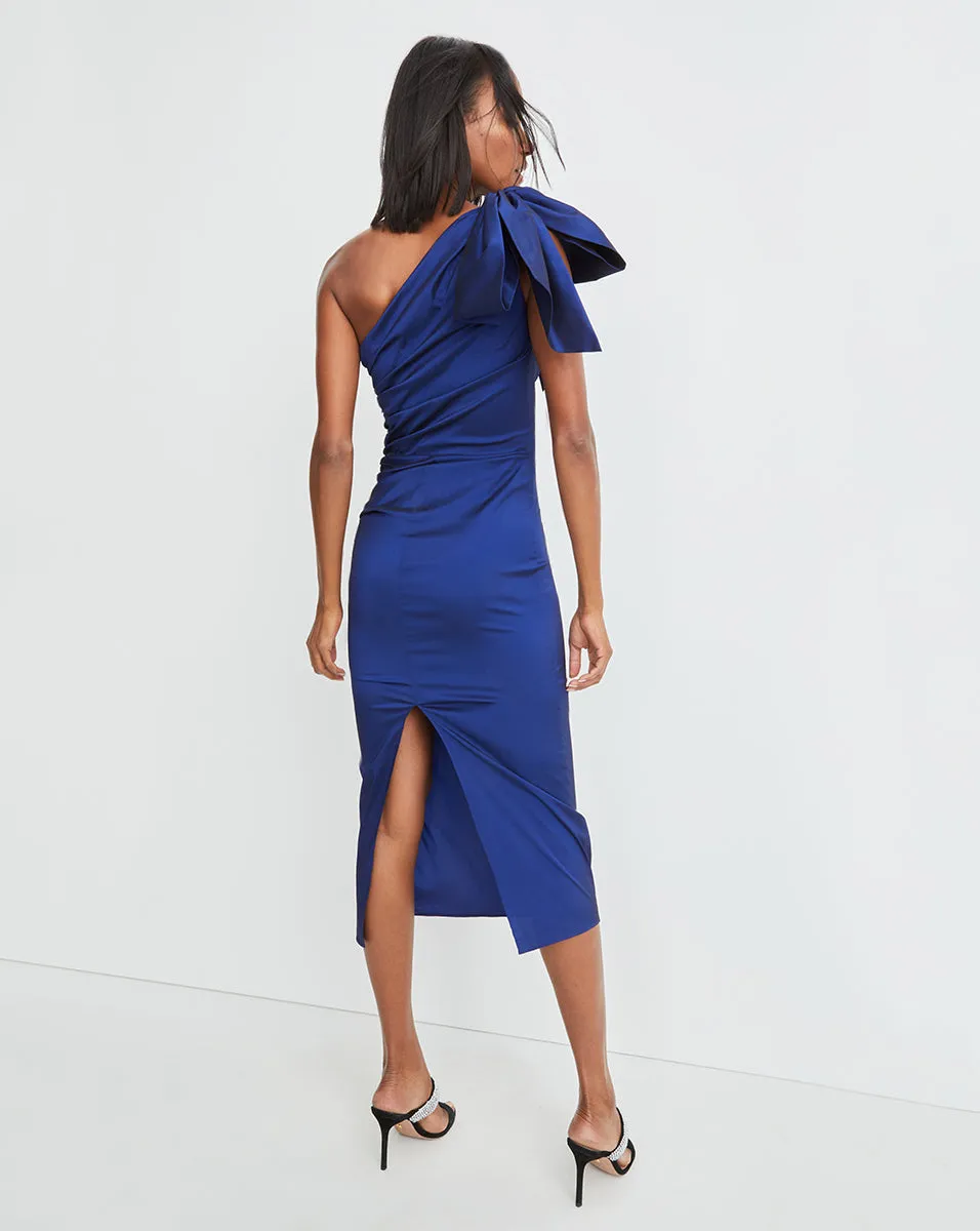 Belis Taffeta One-Shoulder Dress