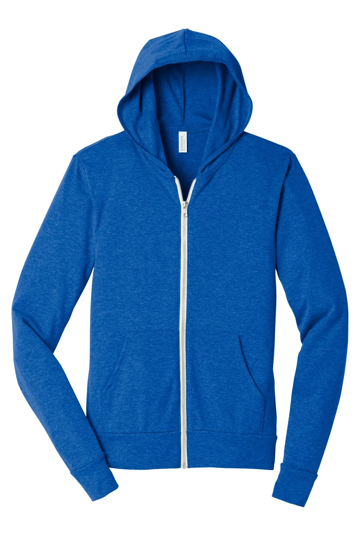 BELLA CANVAS Unisex Triblend Full-Zip Lightweight Hoodie. BC3939