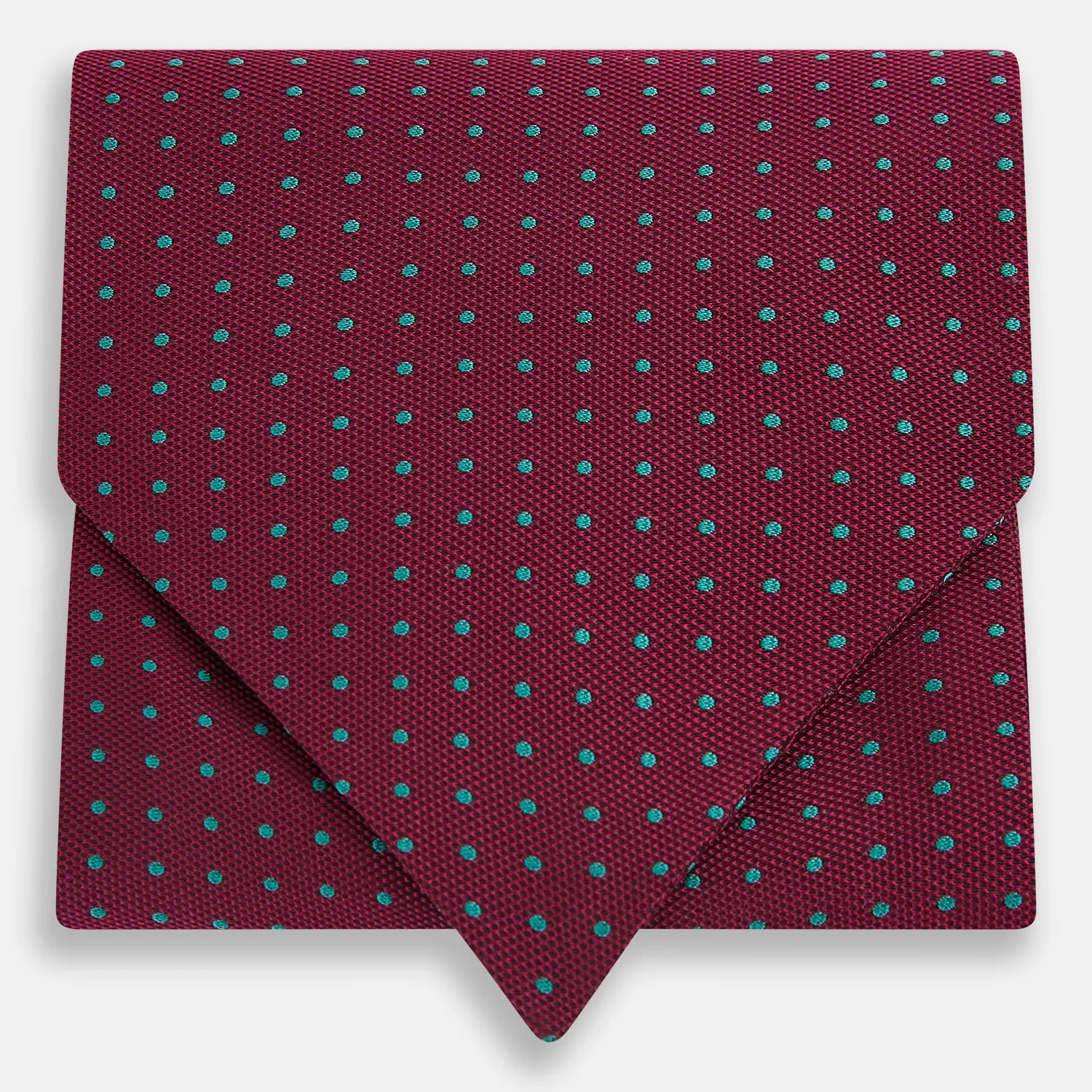 Blue and Burgundy Micro Dot Silk Cravat