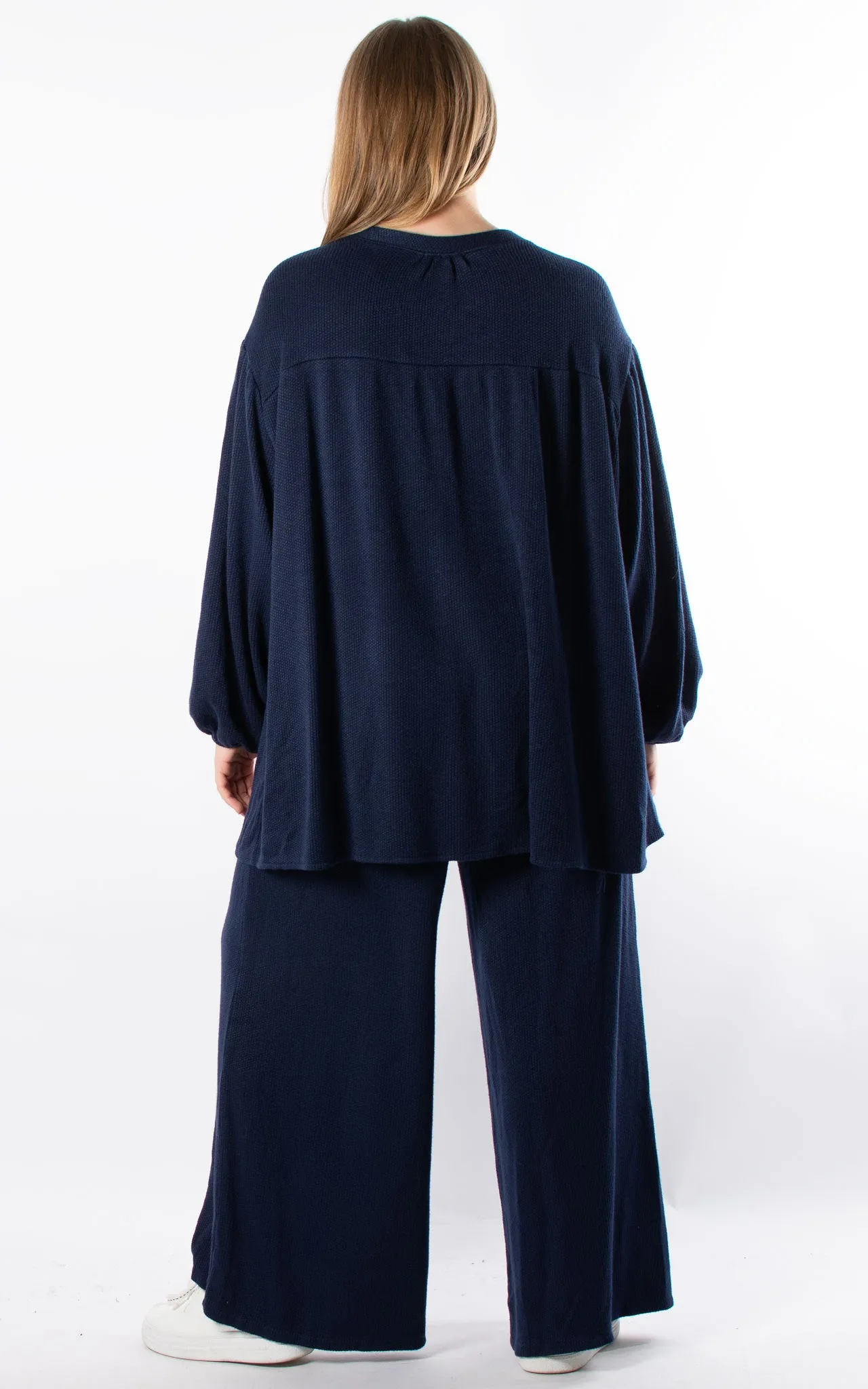 Button Cardigan Lounge Set | Navy