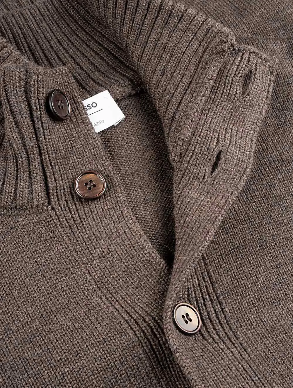 Button Up Cardigan Brown