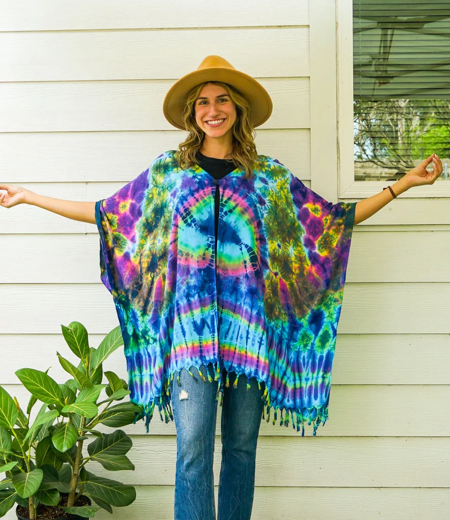 C3165- Hand Dyed Hippie Cardigan Cover Up