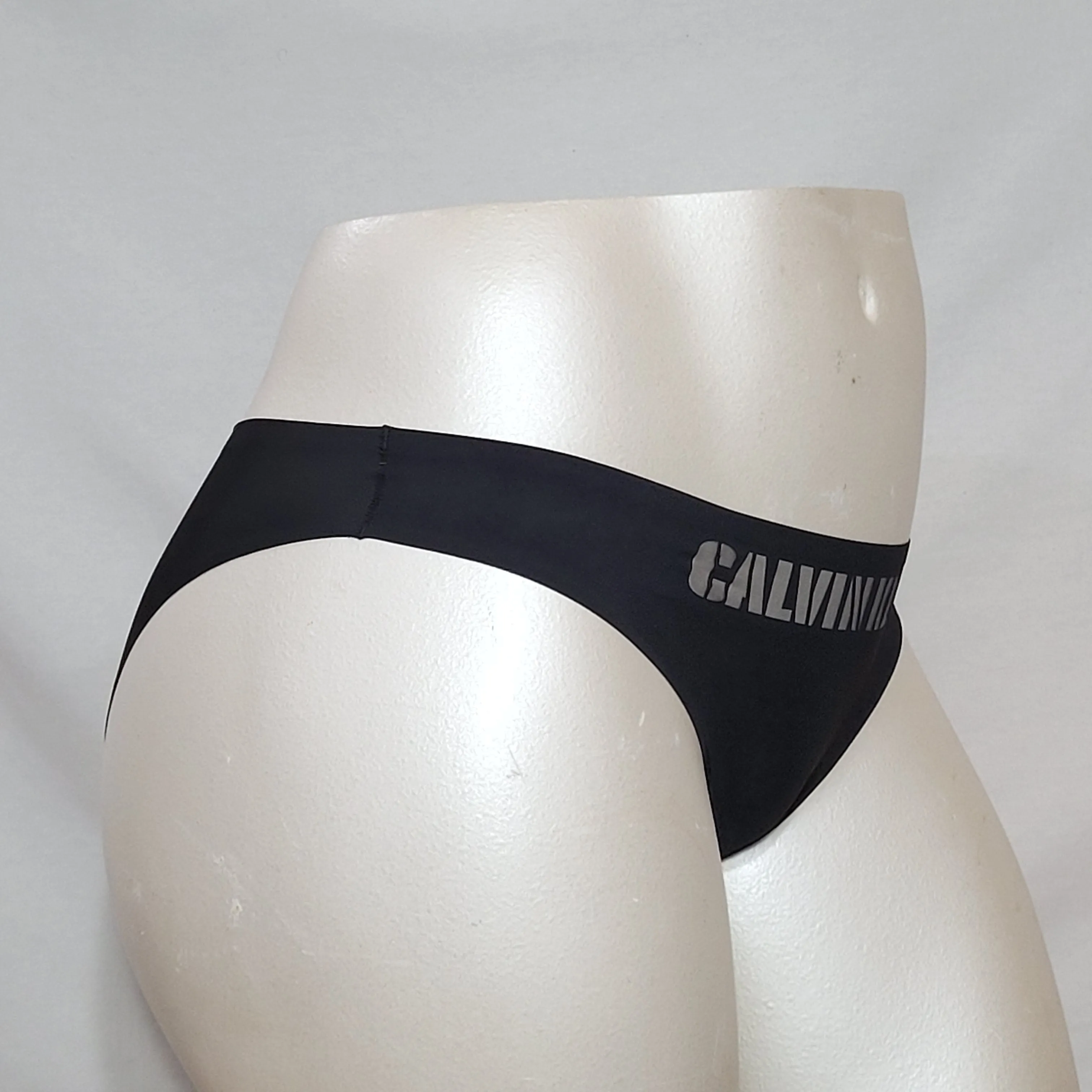 Calvin Klein QF1810 Logo-Waist Laser Bikini SIZE MEDIUM Black NWT