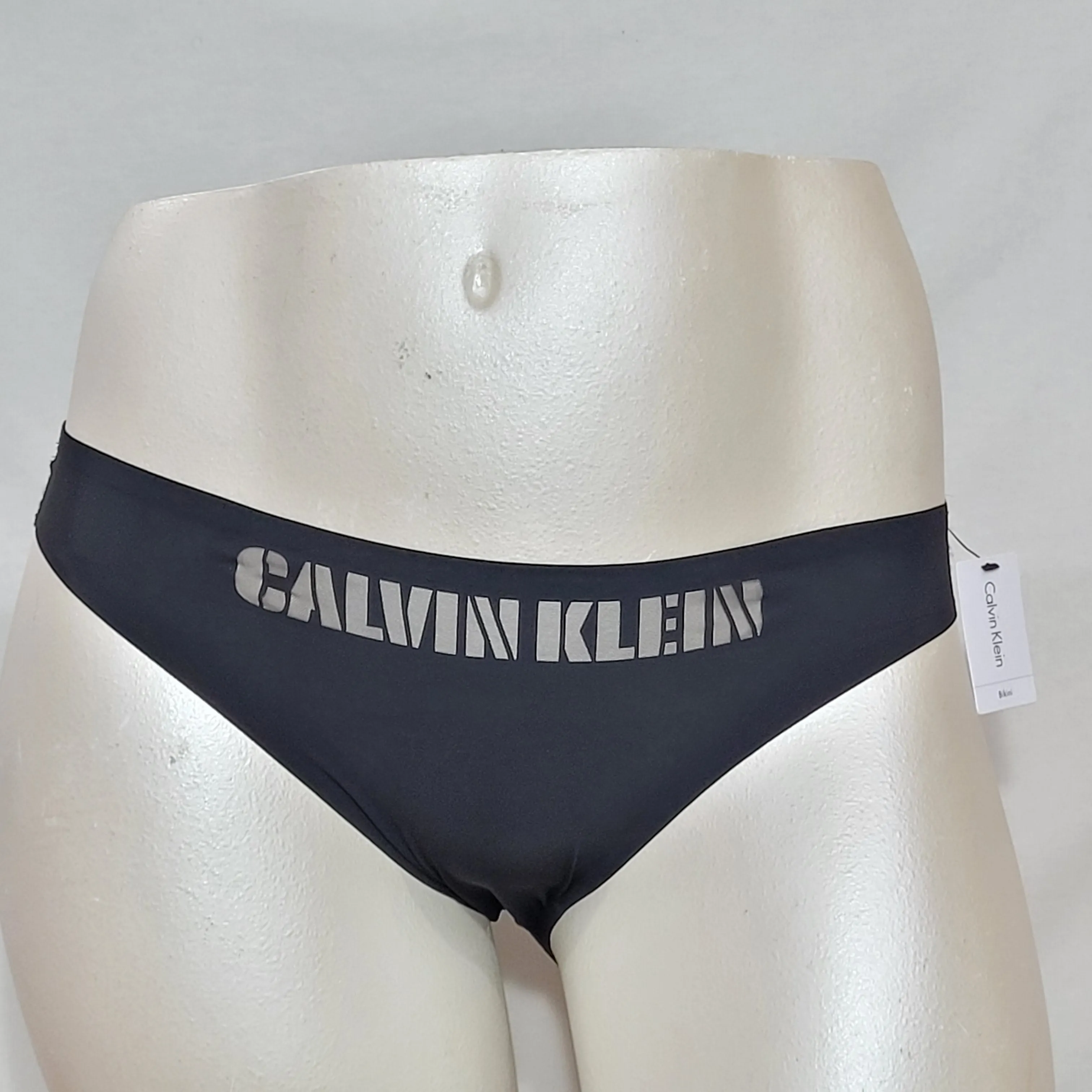 Calvin Klein QF1810 Logo-Waist Laser Bikini SIZE MEDIUM Black NWT