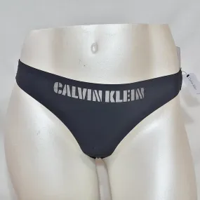 Calvin Klein QF4068 Logo-Waist Laser Thong SIZE XS X-SMALL Black NWT