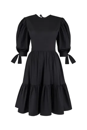 Caroline Black Cotton Dress