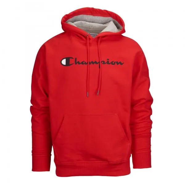 CHAMPION - Men - Script Print Pullover Hoodie - Team Red Scarlet