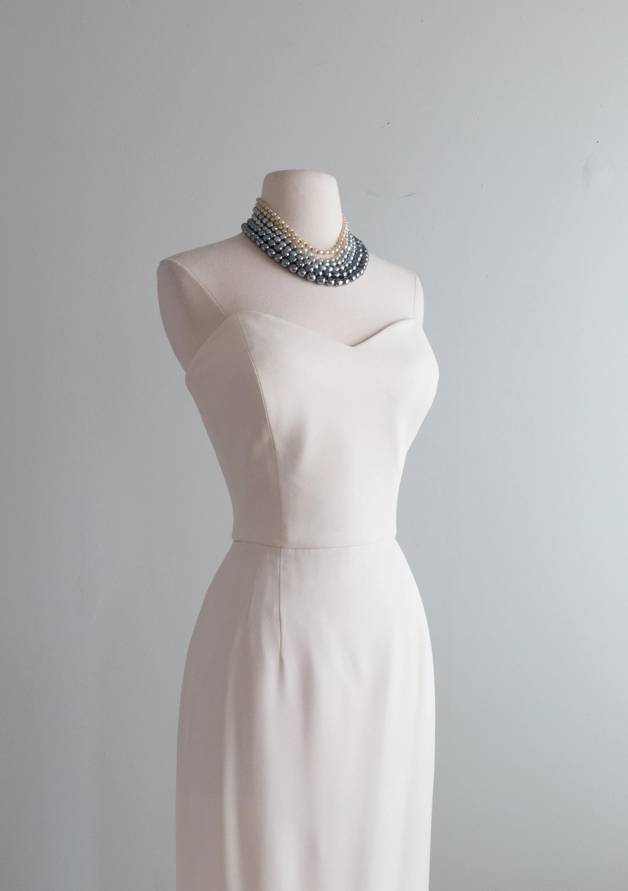 Chic 90s Minimalist Designer Wedding Gown By Patricia Rhodes / Small