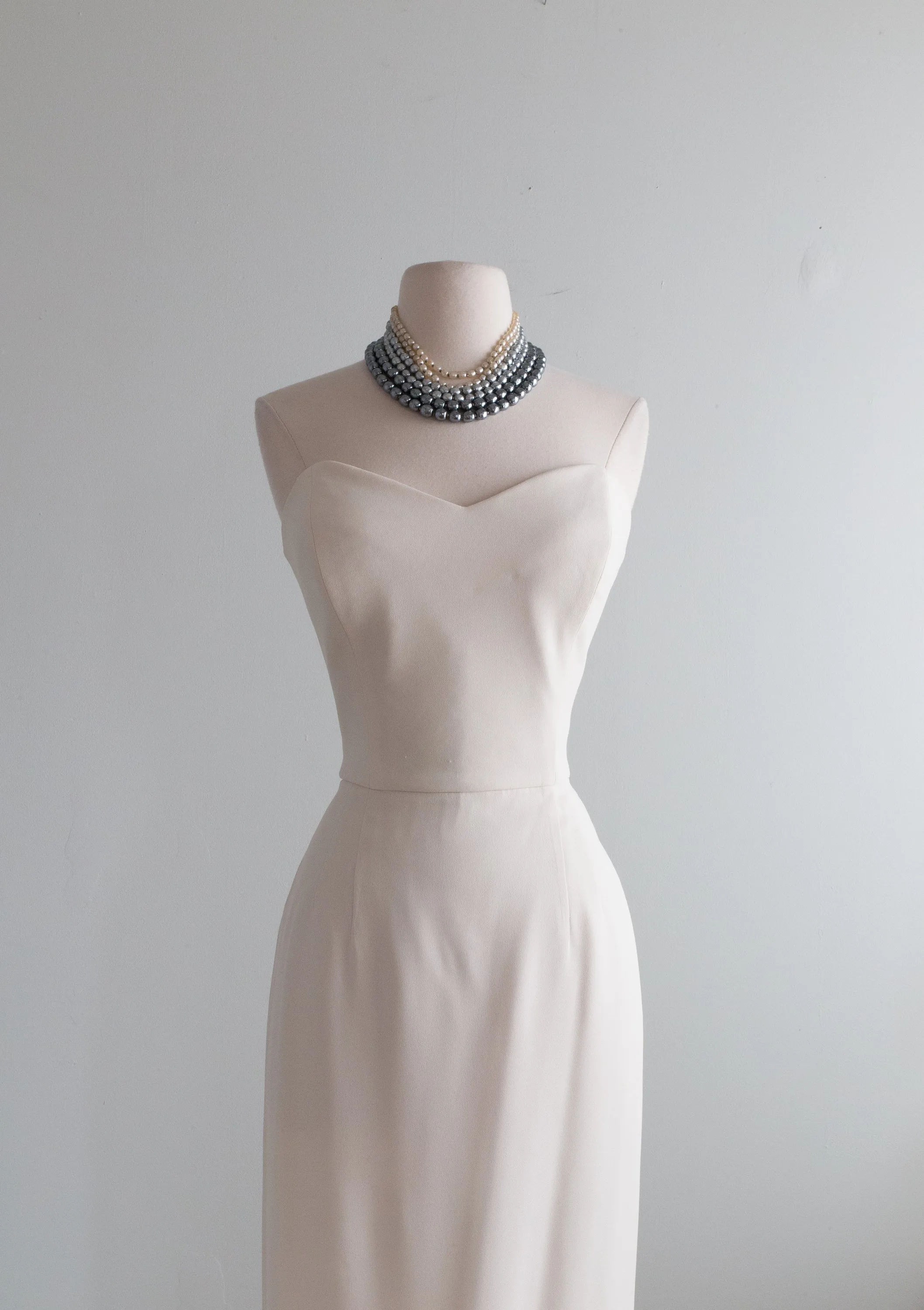 Chic 90s Minimalist Designer Wedding Gown By Patricia Rhodes / Small