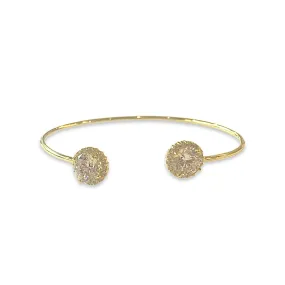 Circle Pave Open Cuff Bracelet