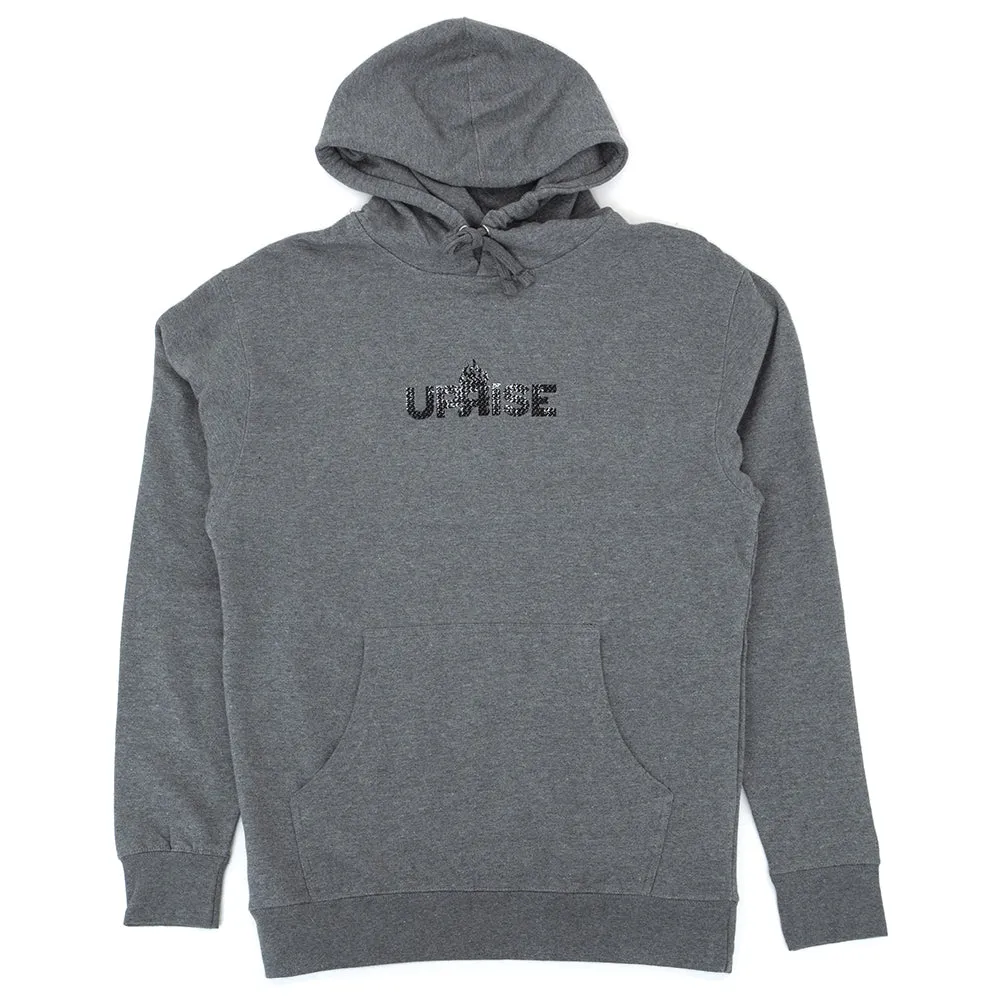 Diamond Plate Flame Logo Midweight Hoody (Gunmetal Heather)