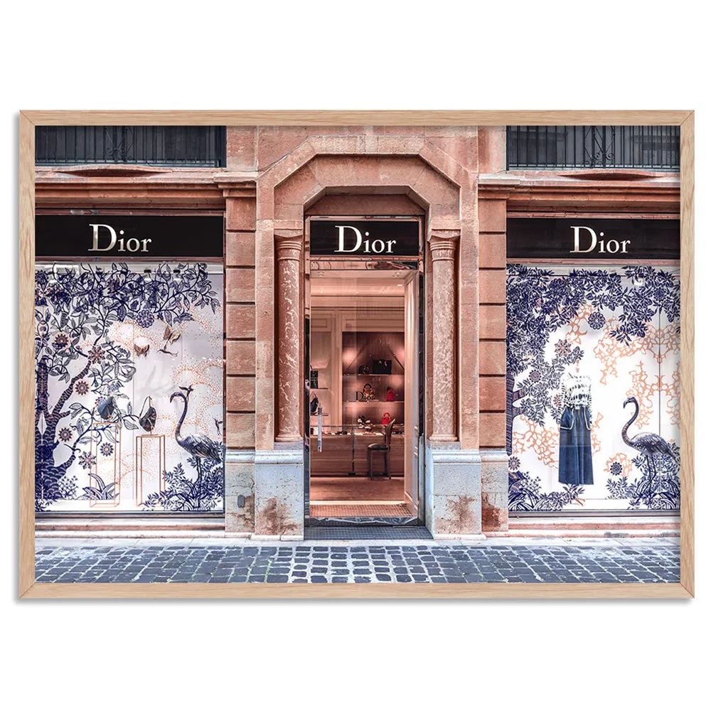 Dior Store in Blush & Blue - Art Print