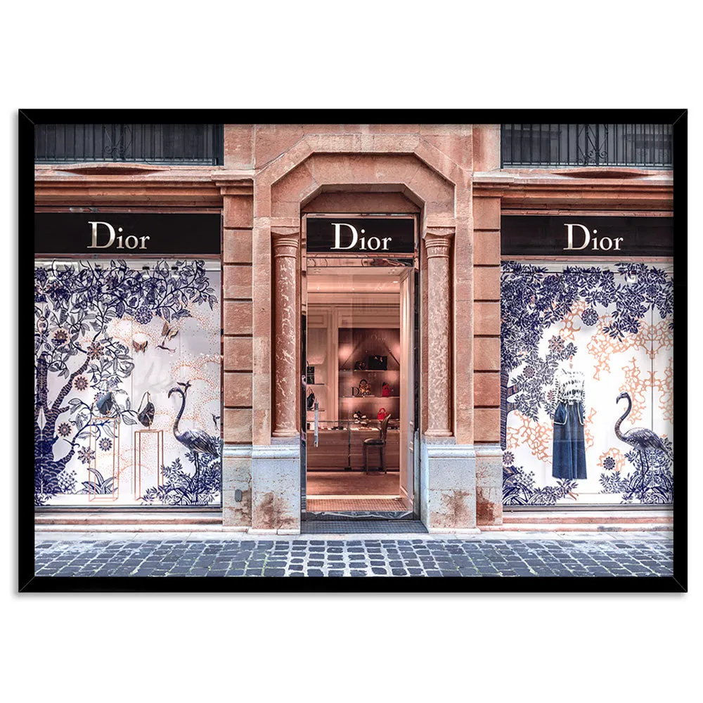 Dior Store in Blush & Blue - Art Print