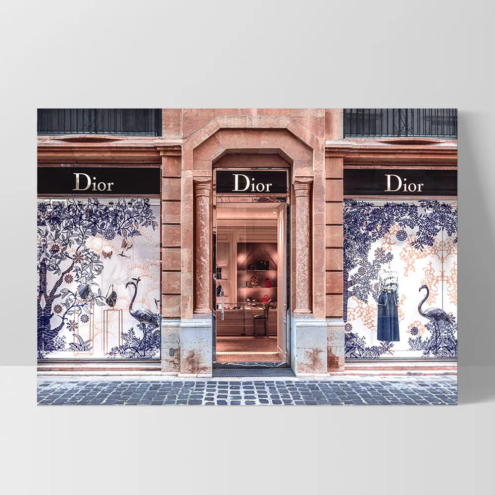 Dior Store in Blush & Blue - Art Print