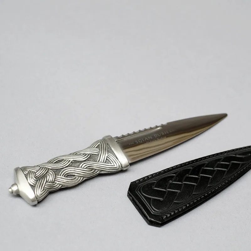 Dress Sgian Dubh with Pewter Celtic Design Handle