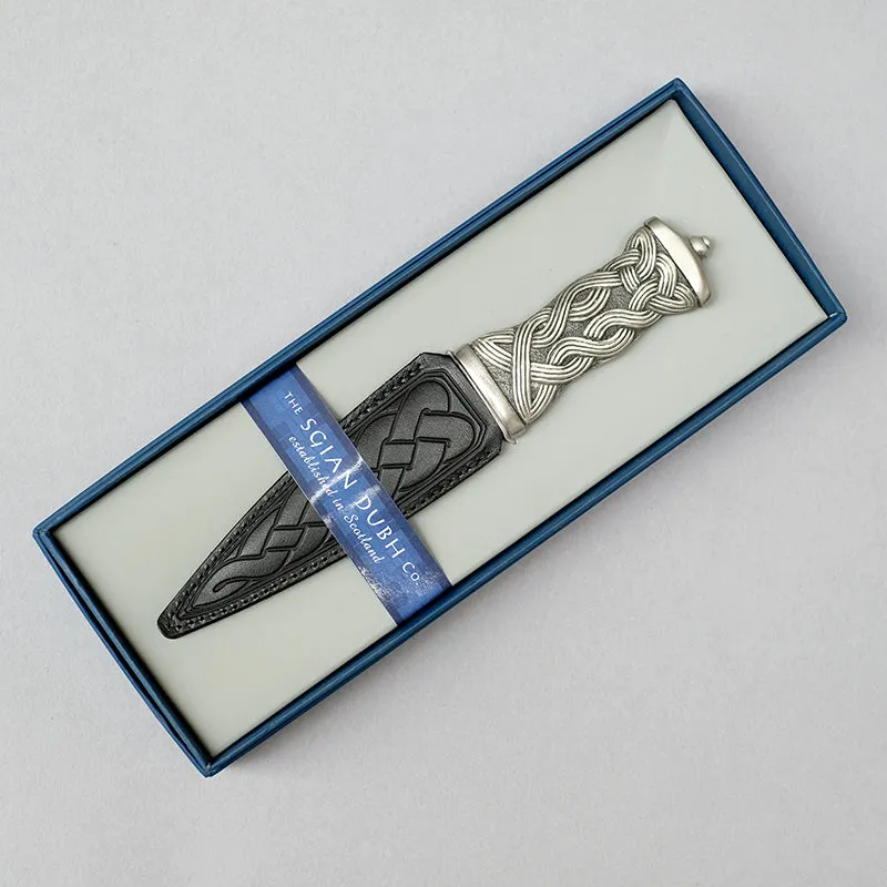 Dress Sgian Dubh with Pewter Celtic Design Handle