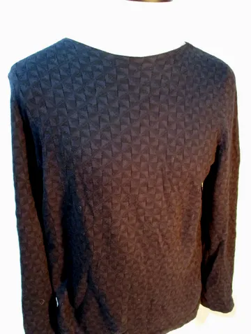 DRIES VAN NOTEN PINWHEEL COTTON ALPACA Sweater BLACK L Mens Jumper