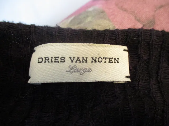 DRIES VAN NOTEN PINWHEEL COTTON ALPACA Sweater BLACK L Mens Jumper