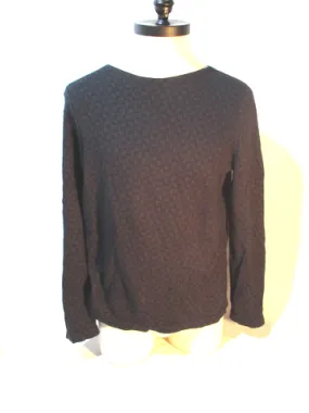 DRIES VAN NOTEN PINWHEEL COTTON ALPACA Sweater BLACK L Mens Jumper