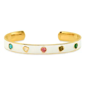 Enamel Open Cuff Bracelet