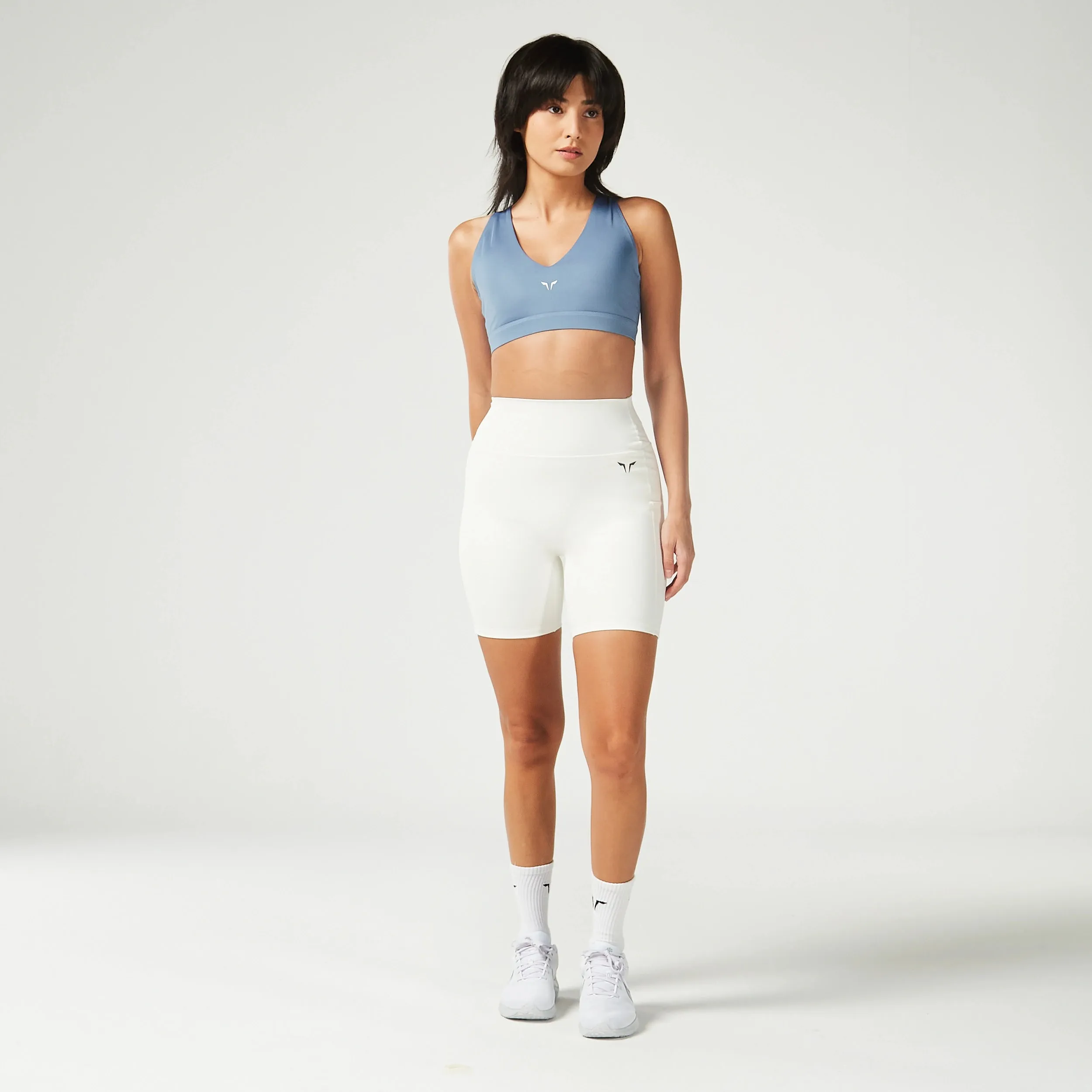 Essential ACT 7" Double Layered Cycling Shorts - Pearl White