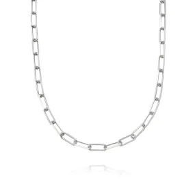 Estée Lalonde Large Open Box Chain Necklace Sterling Silver