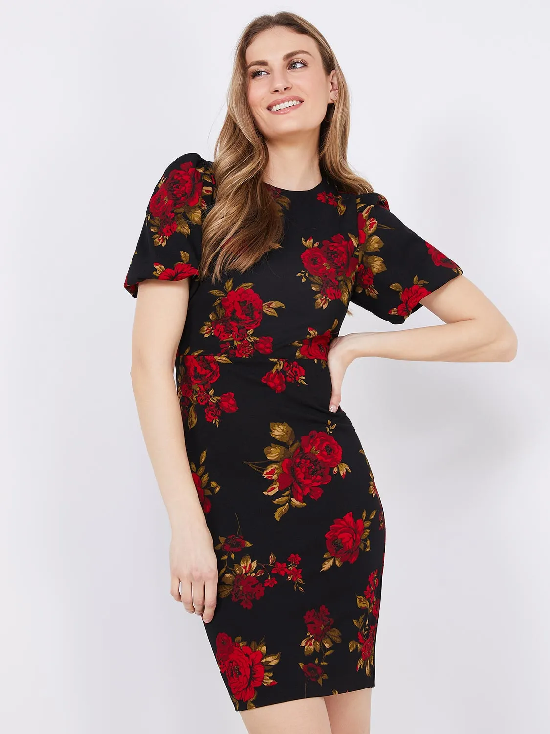 Floral Print Sheath Dress